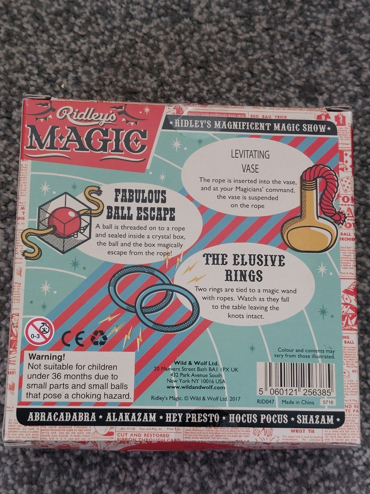 RIDLEY'S MAGIC SET..3 AMAZING TRICKS..NEW/UNOPENED