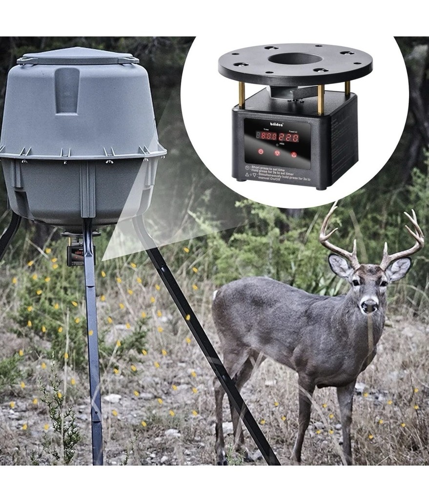 Deer Feeder Timer Kit Digital Programmable Motor Spin Plate Hunting Feeder