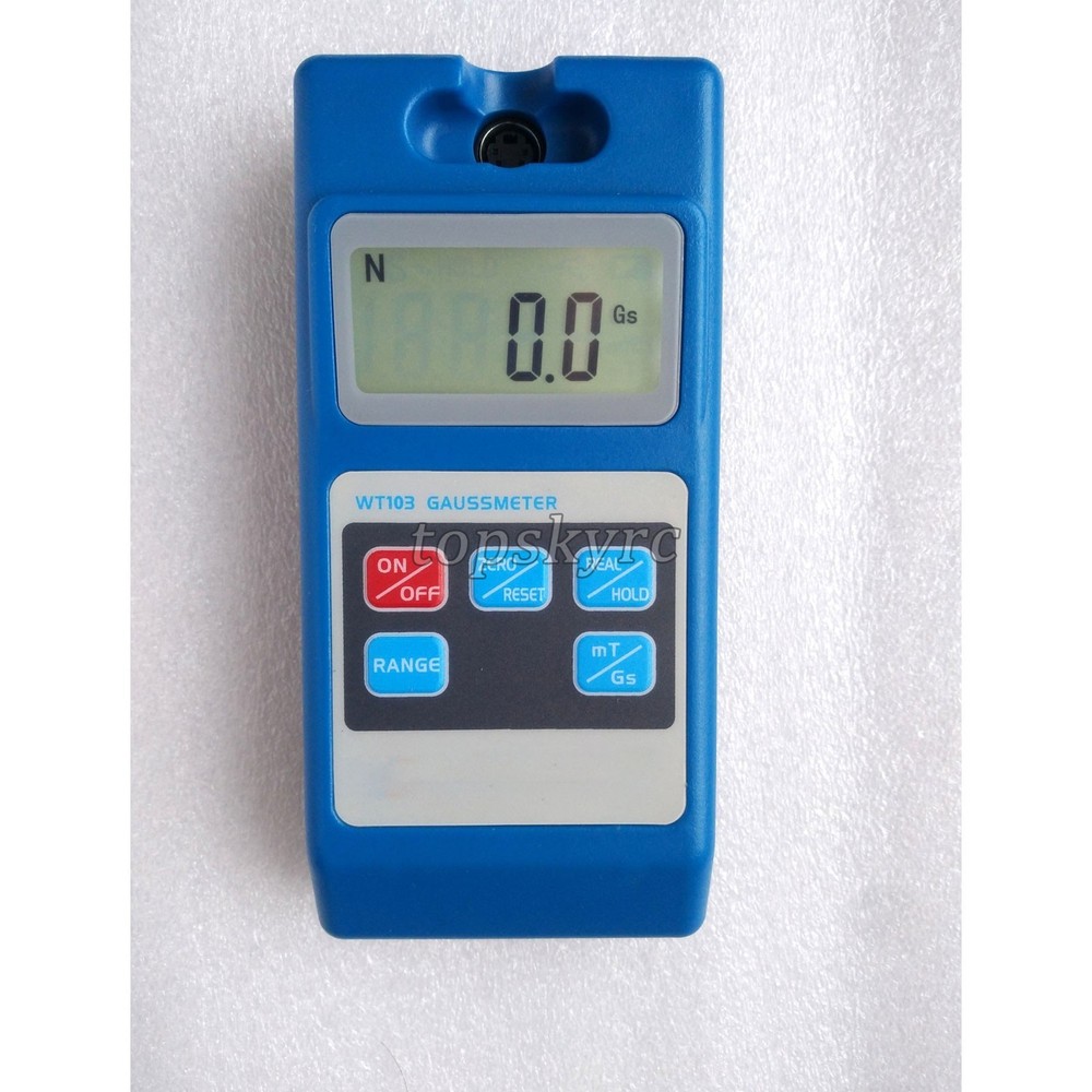 WT103 Digital Gauss Meter Backlight Tesla Meter 5% Accuracy Support mT/Gs Switch