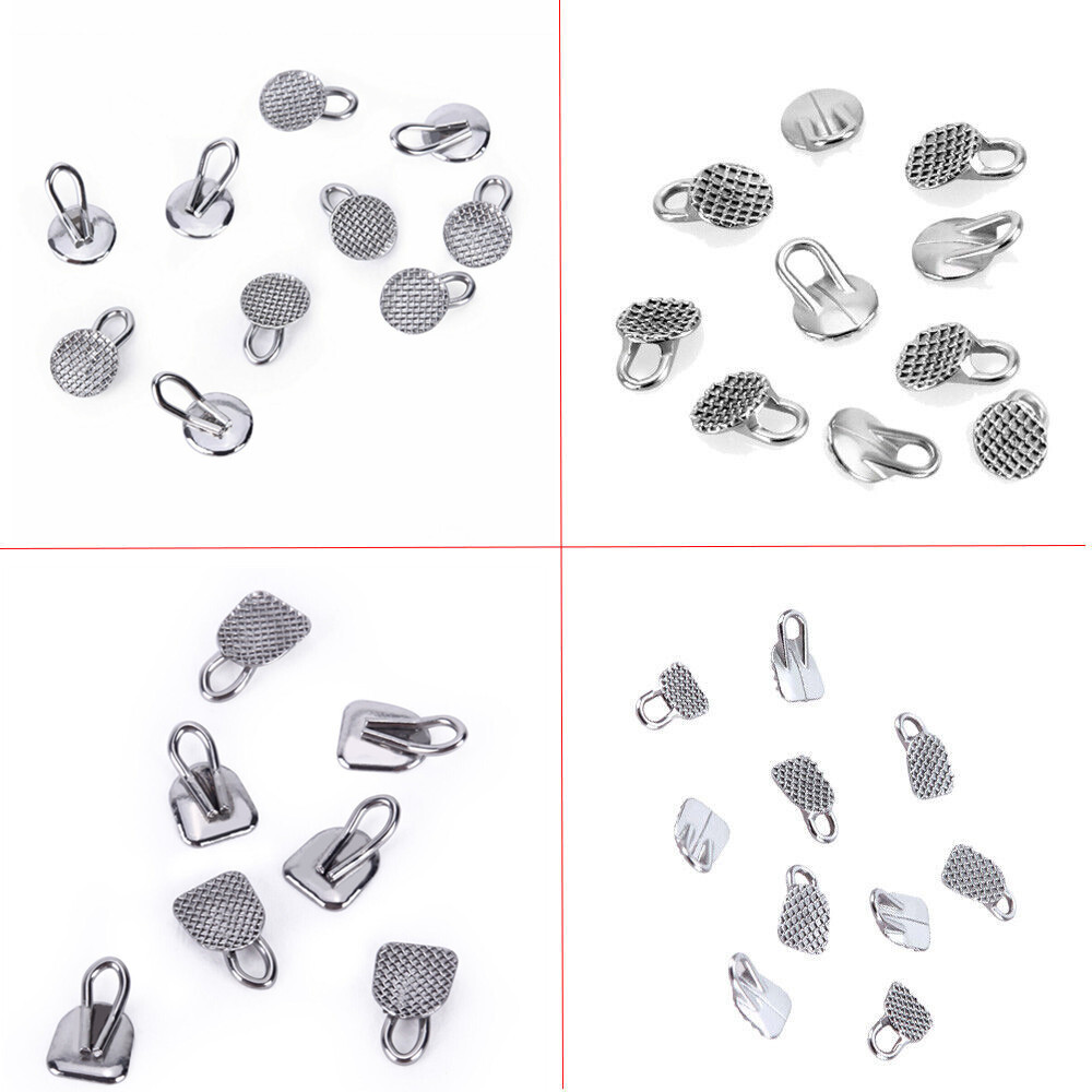 Dental Ortho 10 Pcs Bondable Round/Rectangular Traction Hook Monoblock/Split