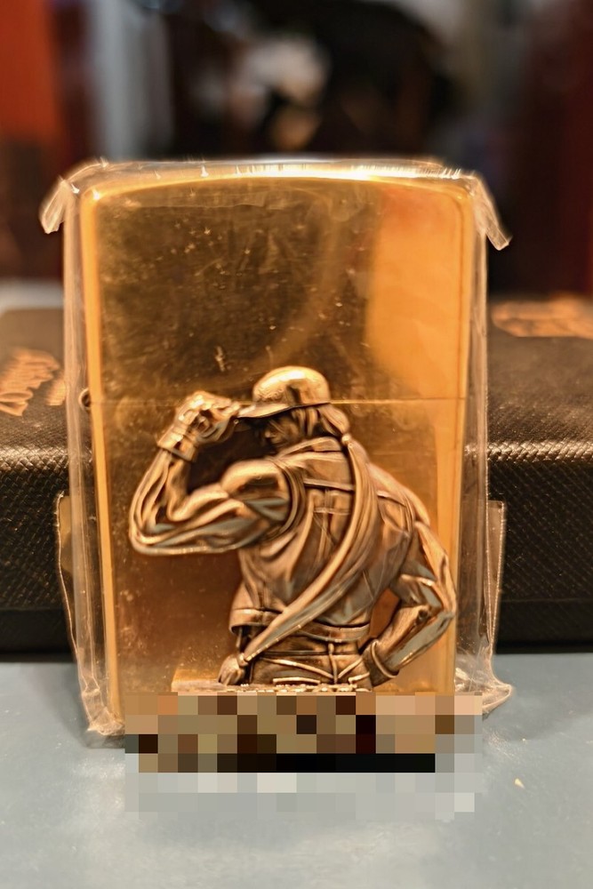 Lion Brass Emblem DIY Kerosene Lighter Patch No Lighter Included