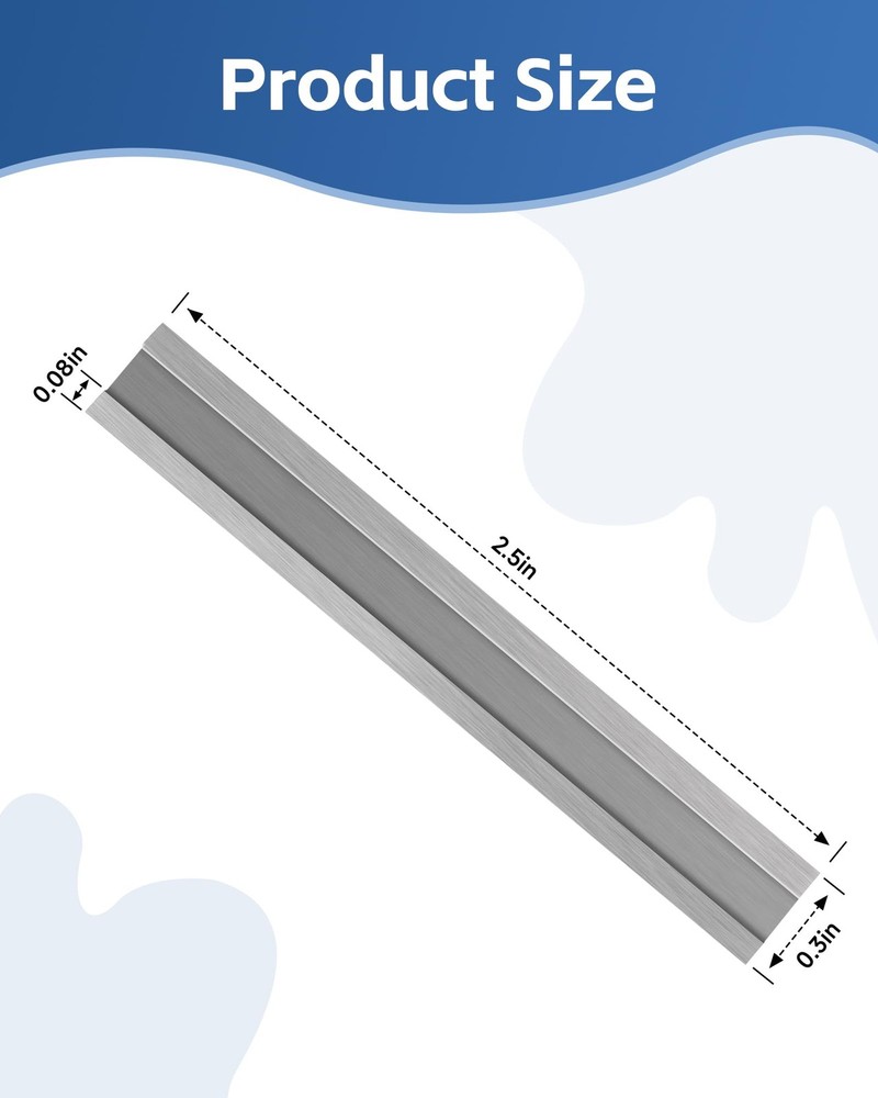 2.5" Carbide Paint Scraper Blades, Double-Edged Reversible Replacement Tungsten