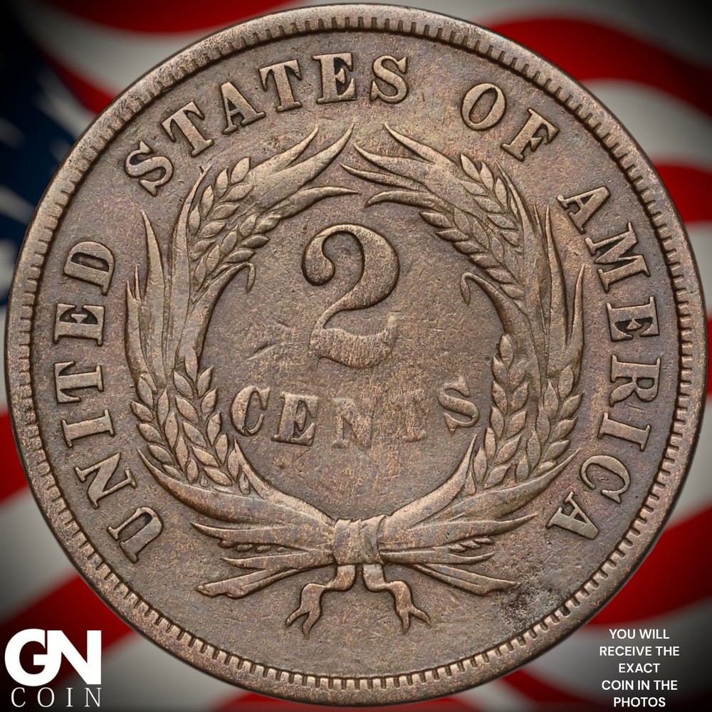 1865 2 Cent Piece A8392