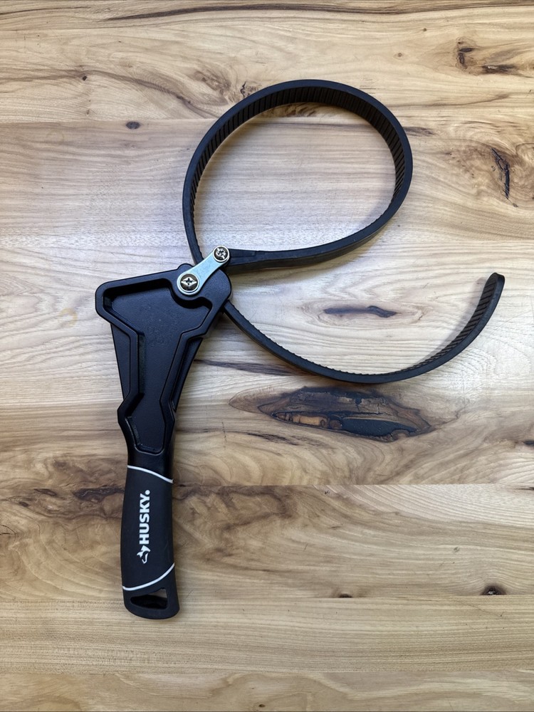 Husky 8” Rubber Strap Wrench Durable Adjustable Grip Tool