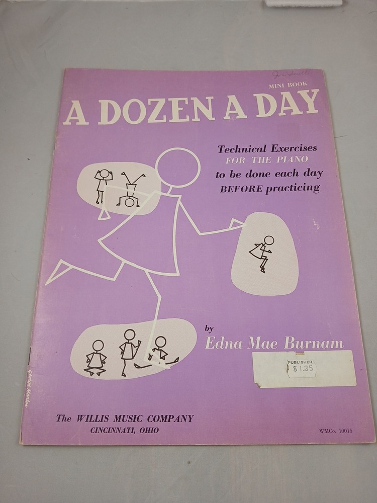 Dozen a Day Mini Boo Technical Exercises Piano by Burnam ~ Vintage Workbook