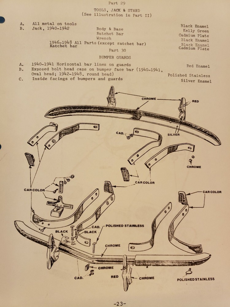 1940-1948 LINCOLN CONTINENTAL AUTHENTICITY MANUAL for Restorations & Improvement
