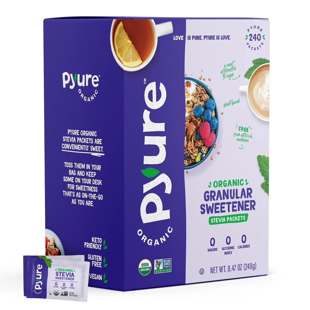 Pyure Organic Stevia Sweetener Packets 240 Count