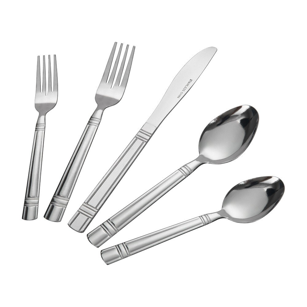 49Pcs Silverware Set Service for 8 Stainless Steel Durable Flatware Set W/ Tray