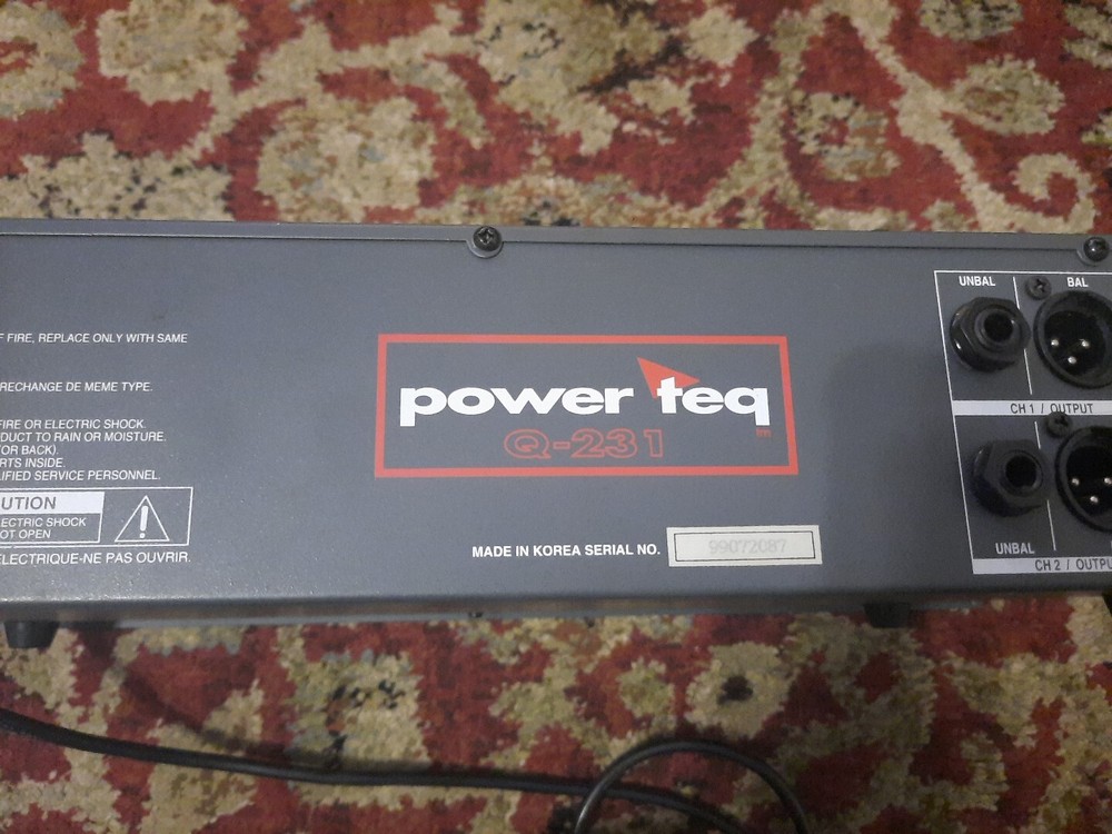 Power Req Professional Dual One Third Octive Equalizer Q-231 **Read