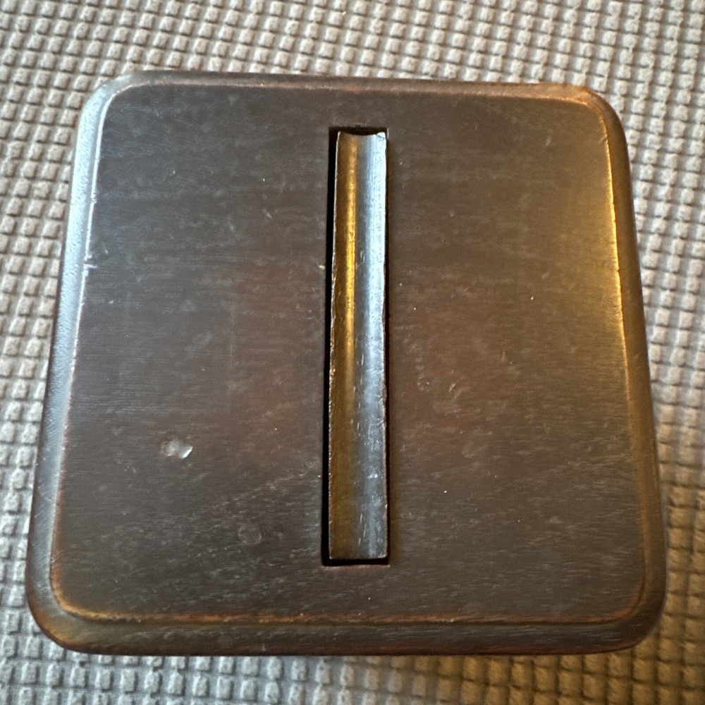 Antique Painted Wood Cigarette Dispenser