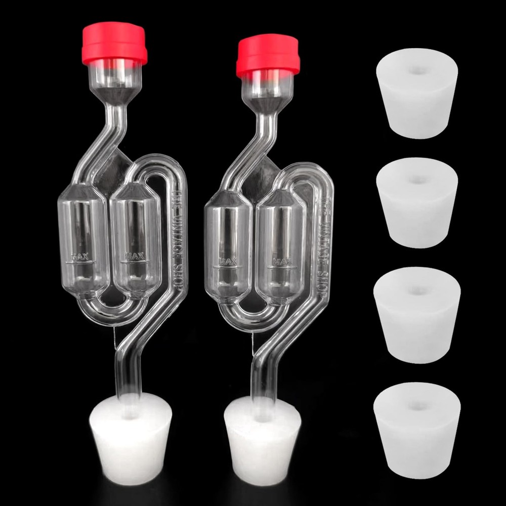 2pcs Fermentation Airlock, Brewing Airlock Plastic, Fermentation Valve Bubble...
