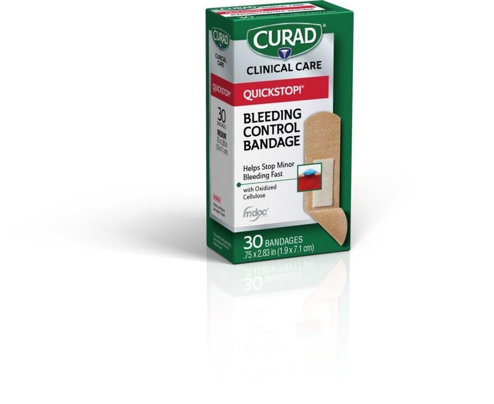 Curad Quickstop Flex-Fabric Bandages, Quickstop Bleeding Control Technology, ...