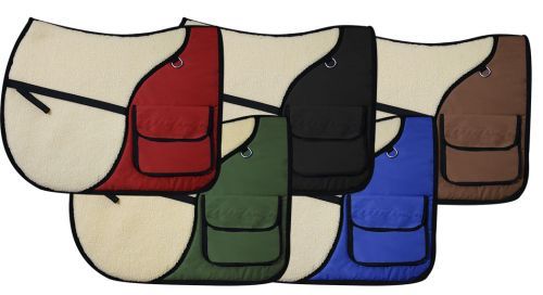 Showman English Saddle Pad with Saddle Pockets! Colors!
