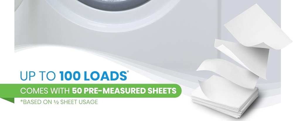 Laundry Deternt Sheets Fragrance Unscented, Eco Earth Friendly
