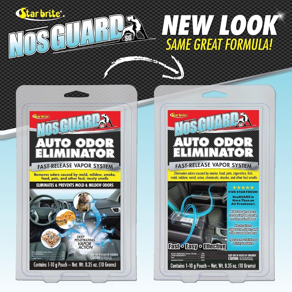 STAR BRITE Auto Odor Eliminator, Fast Release Vapor System Multicolor
