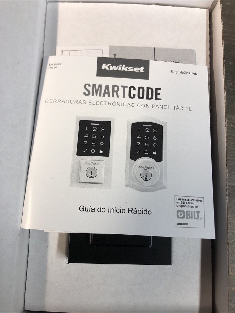 Kwikset SmartCode 270 Matte Black Touchpad Electronic Deadbolt w/ SmartKey