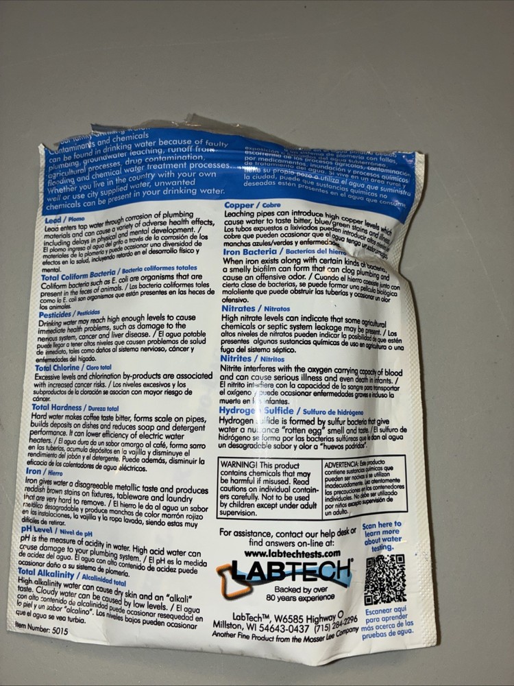 Complete Water Analysis Kit Open Box