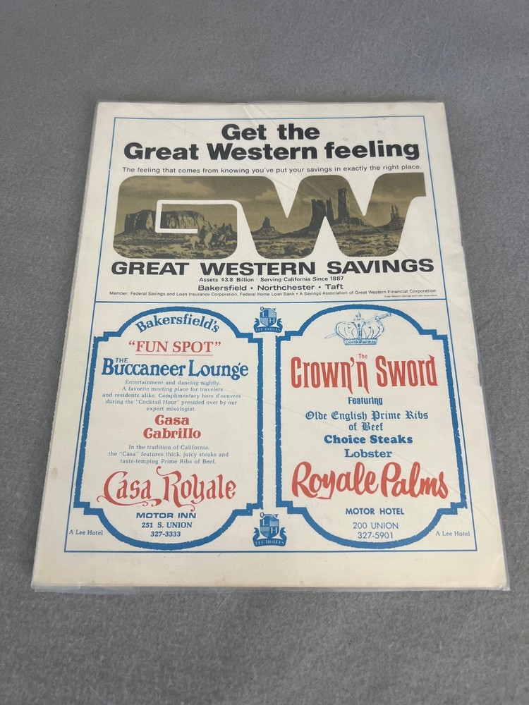 Vintage Baseball Program Book Bakersfield Dodgers Program Roster AAA League '72