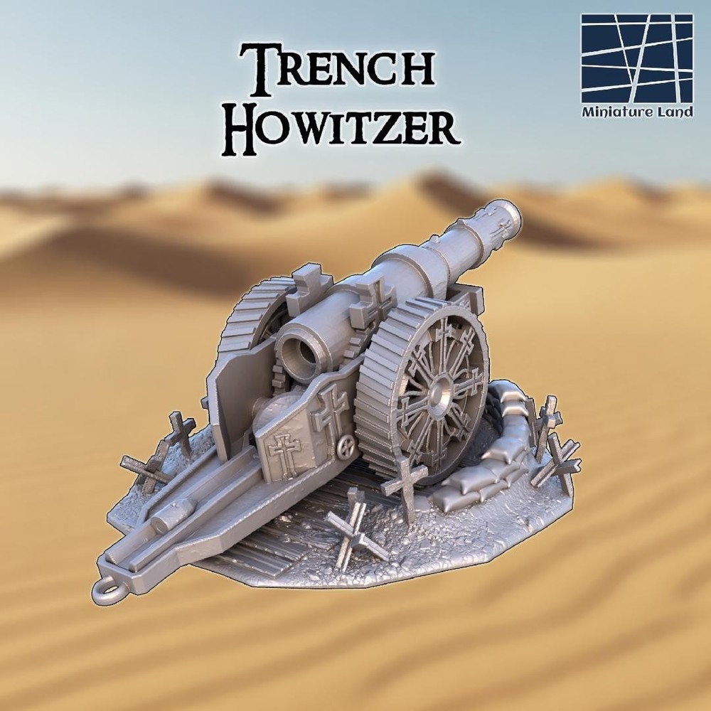 3d Print Trench Howitzer 28mm.
