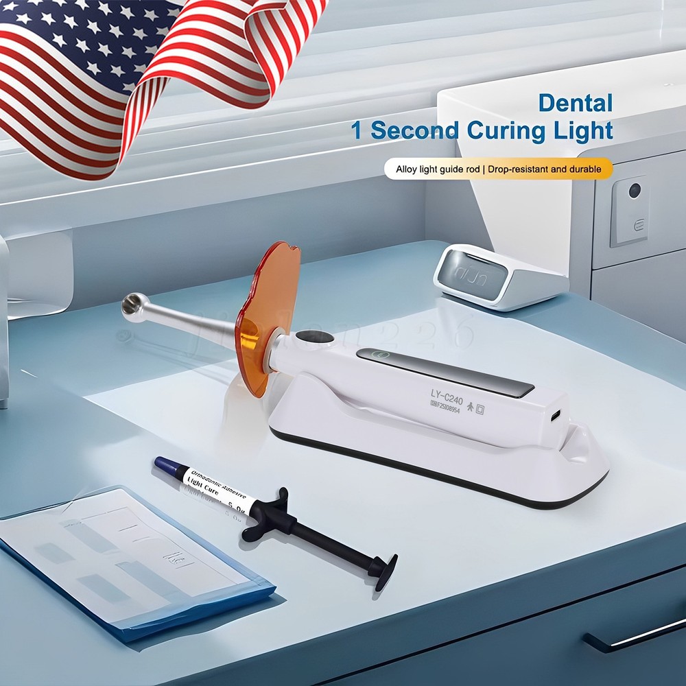 Dental ILED Wireless Curing Light Lamp 1 Sec Cure 2400mW/cm2