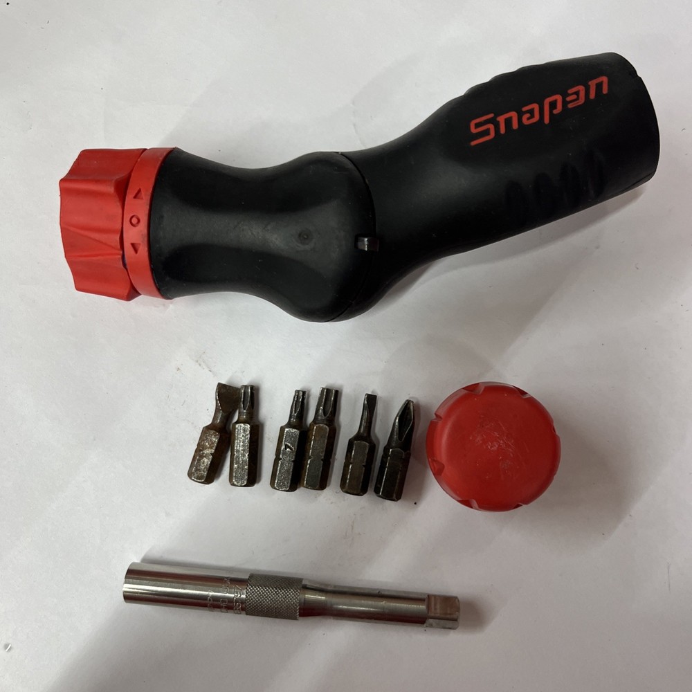 Snap-on Tools | SGDMRCE4 Soft Grip Ratcheting 5-Position Screwdriver Red 6 Bits