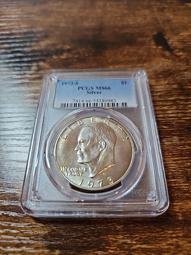 1973-S $1 PCGS MS66 MS 66 Eisenhower "Ike" Silver Dollar 40%