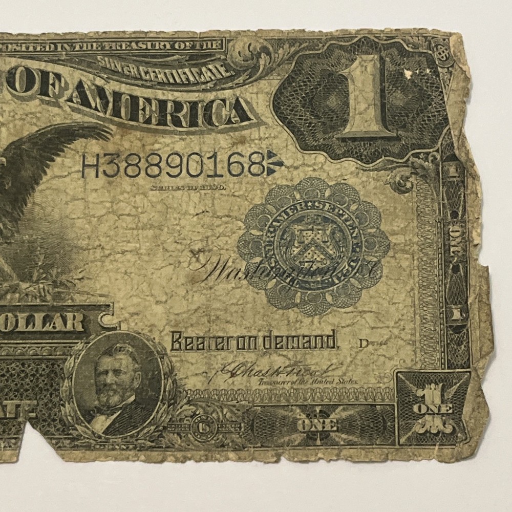 1899 $1 BLACK EAGLE SILVER CERTIFICATE LARGE BANKNOTE