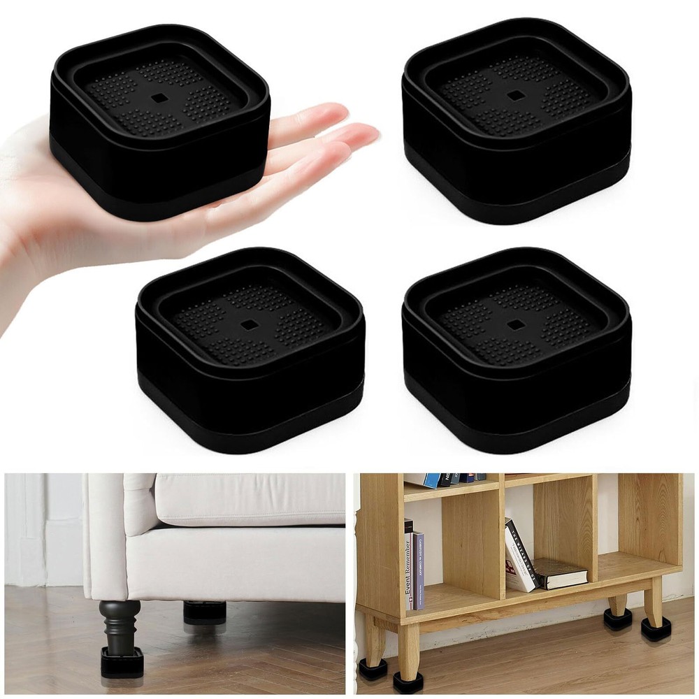12 Pack Furniture Risers Adjustable Bed Risers Heavy Duty Stackable Bed Raise...