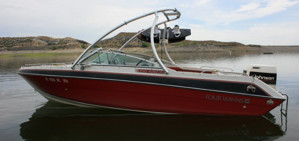 Indy Liquid Wakeboard Tower + Wakeboard Rack + Kneeboard Rack + Mirror Anodized