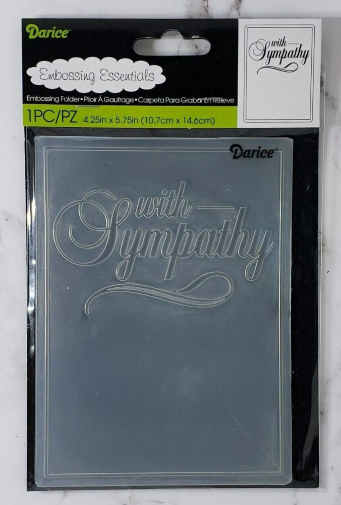 Darice "WITH SYMPATHY" Embossing Folder