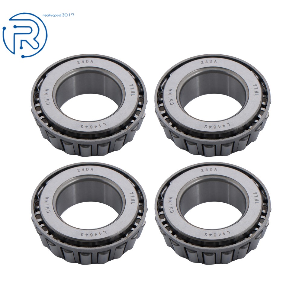 Pack of 2 Trailer Axle Kits With 4 on 4" Bolt Idler 1" Hub & Round Bt8 Spindle