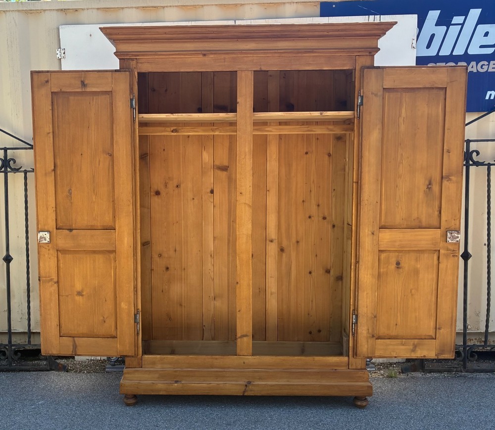 Antique Two Door Eight Panel Knock-Down Armoire