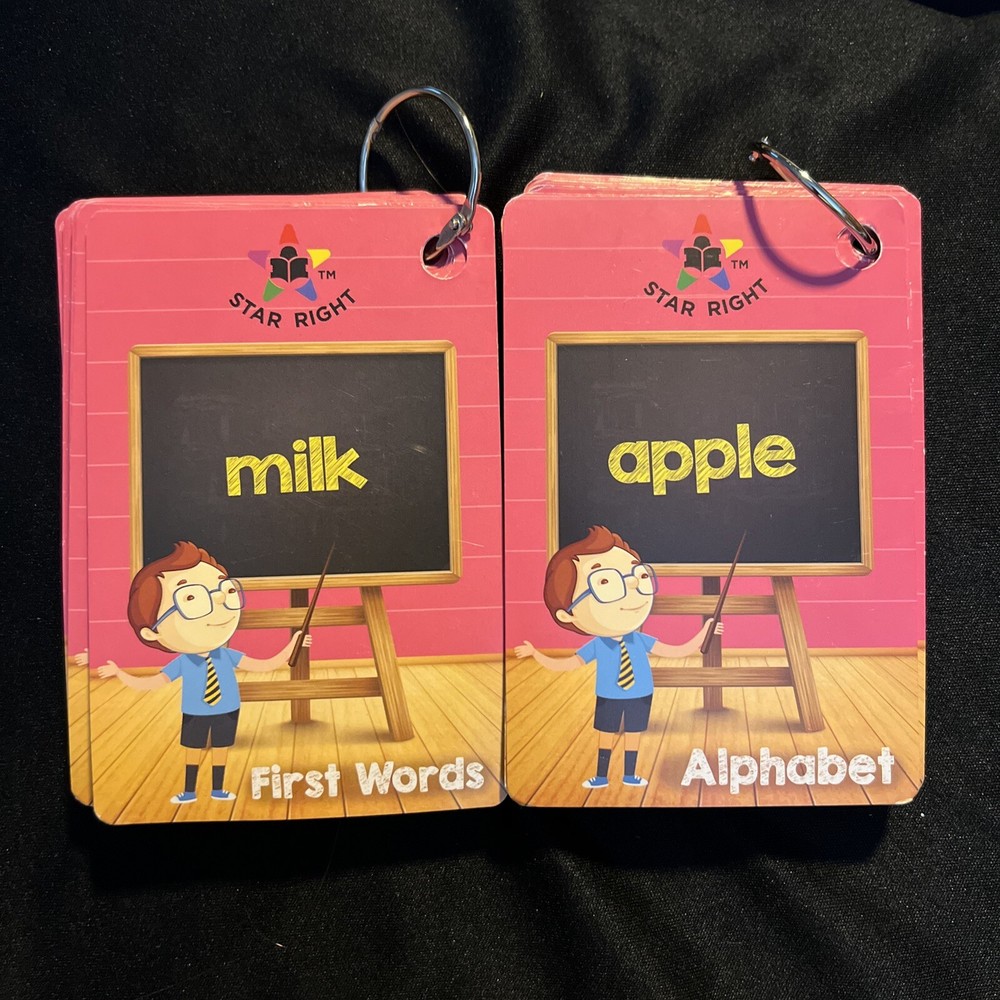 2 Sets Star Right MULTI-SKILLFLASH Cards Alphabet & First Words