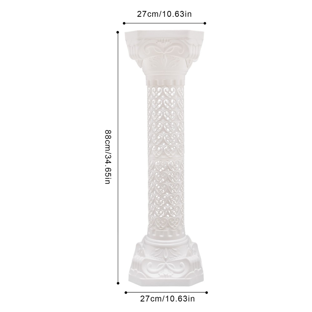 4PCS Roman Columns Wedding Column Stand,White Romantic Wedding Roman Column