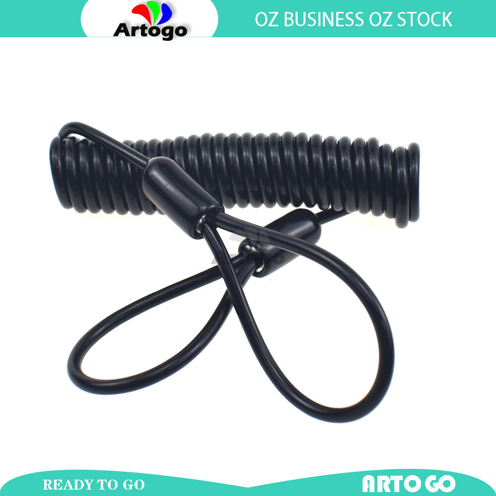 1.5M Long Motorcycle Disc Lock Black Warning Reminder Cable Security Scooter