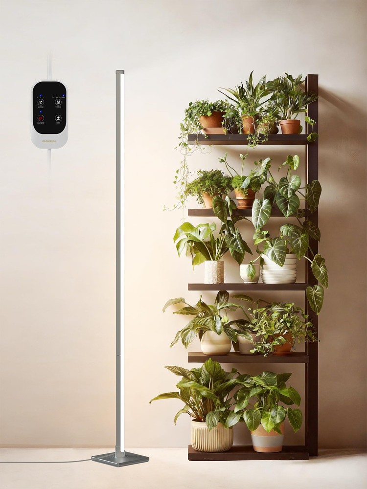 Standing Grow Light with Auto-Timer, 36W Vertical 60 inches, Silver