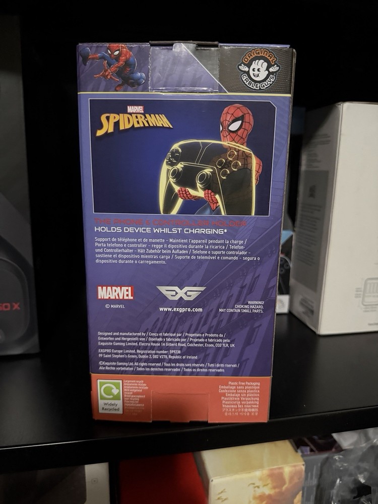 Marvel Spider Man Phone Controller Holder Cable Guys Spiderman NIB