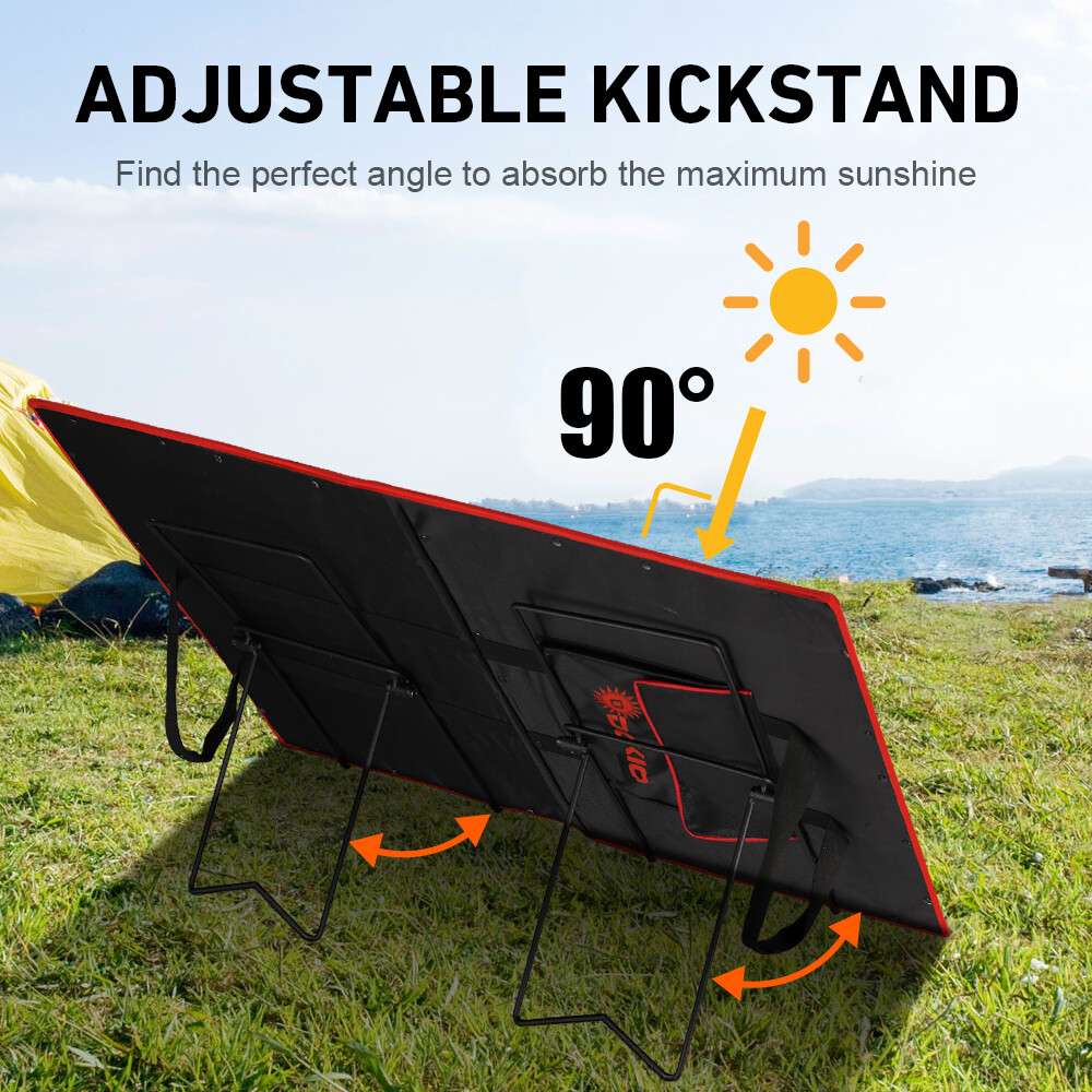 Dokio Portable 200W Solar Panel Kit Foldable Flexible for RV Camping Off Grid