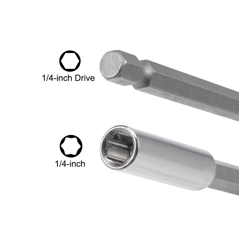 Magnetic Tip Extensions 2.36" 4" 6" Quick Release 1/4" Hexadecimal 3pcs