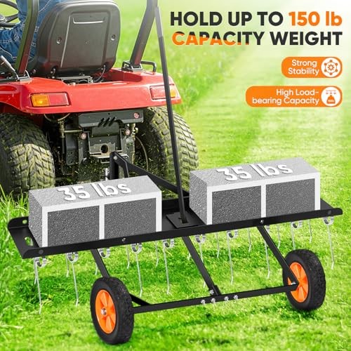48-Inch Tow Behind Dethatcher, Pull Behind Lawn Dethatcher with 20 AGLD0003