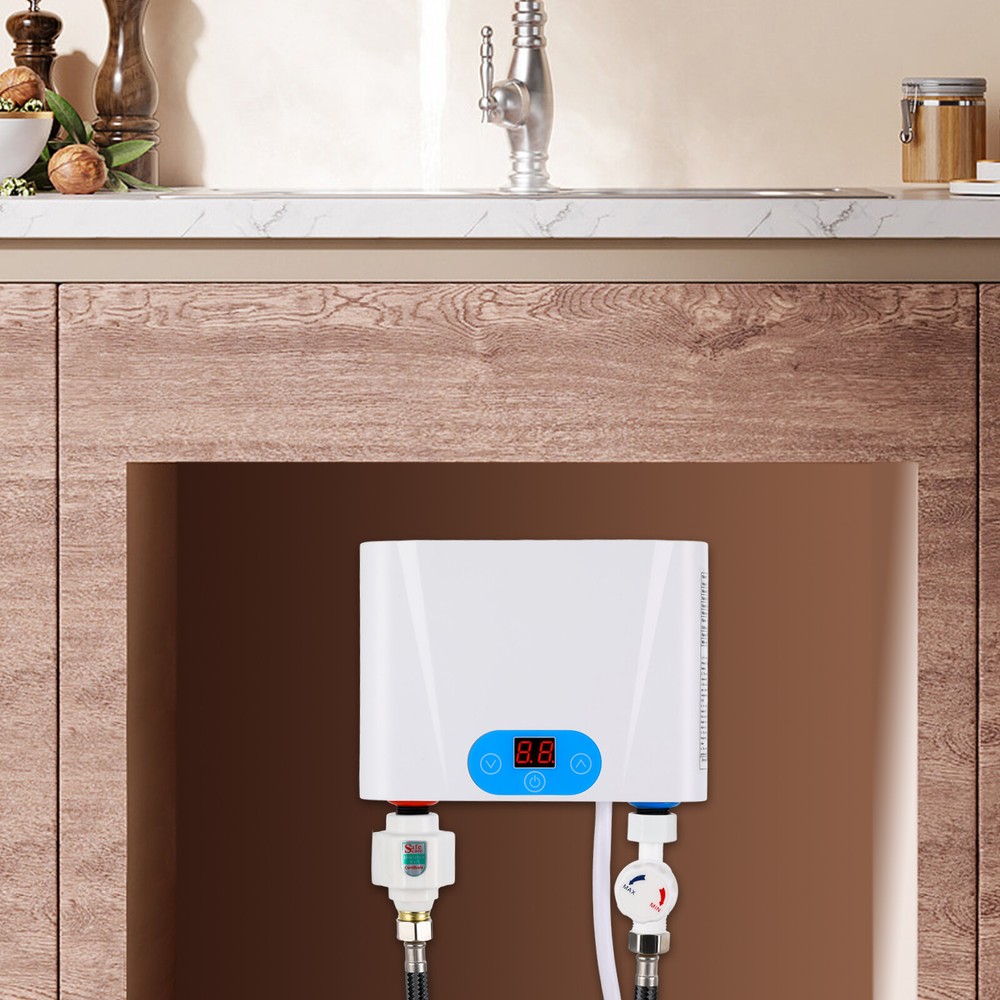 Smart Electric Tankless Under Sink Water Heater 220V Instant Heating Kitchen