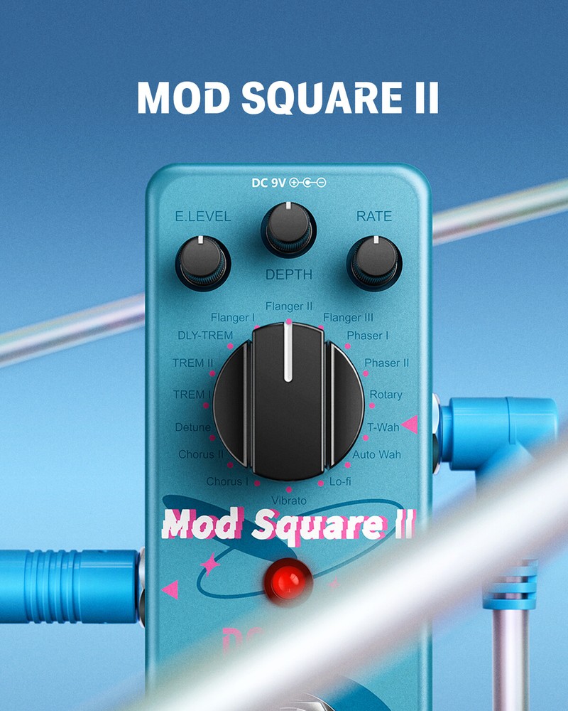 Donner Mod Square II Multi-effects Pedal 16 Effect & Modulation Mode True Bypass