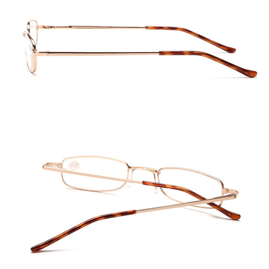 Reading Glasses Reader Spectacles Small Metal Frame Eyeglass With Case +1.0～4.0