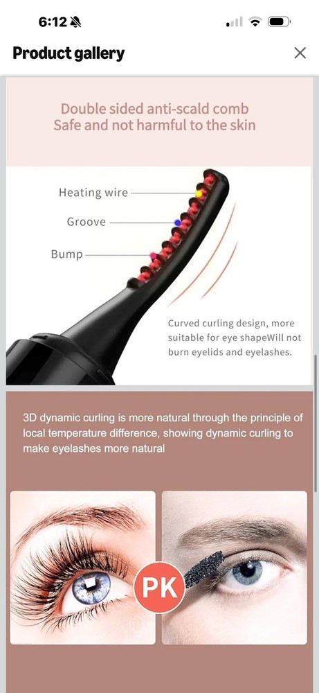 heated eyelash curler Battery Operated