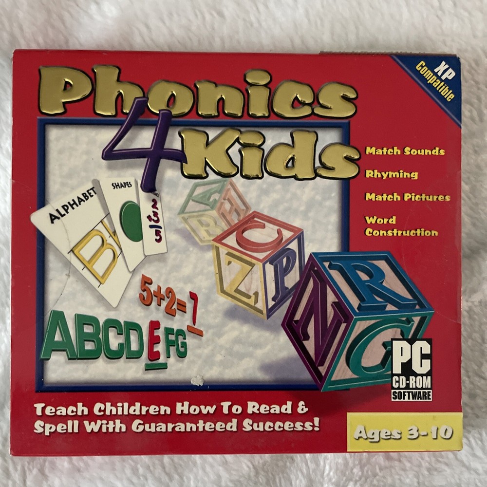Phonics 4 For Kids & Reading 4 Kids Software Windows 98/2000/XP CD-ROM