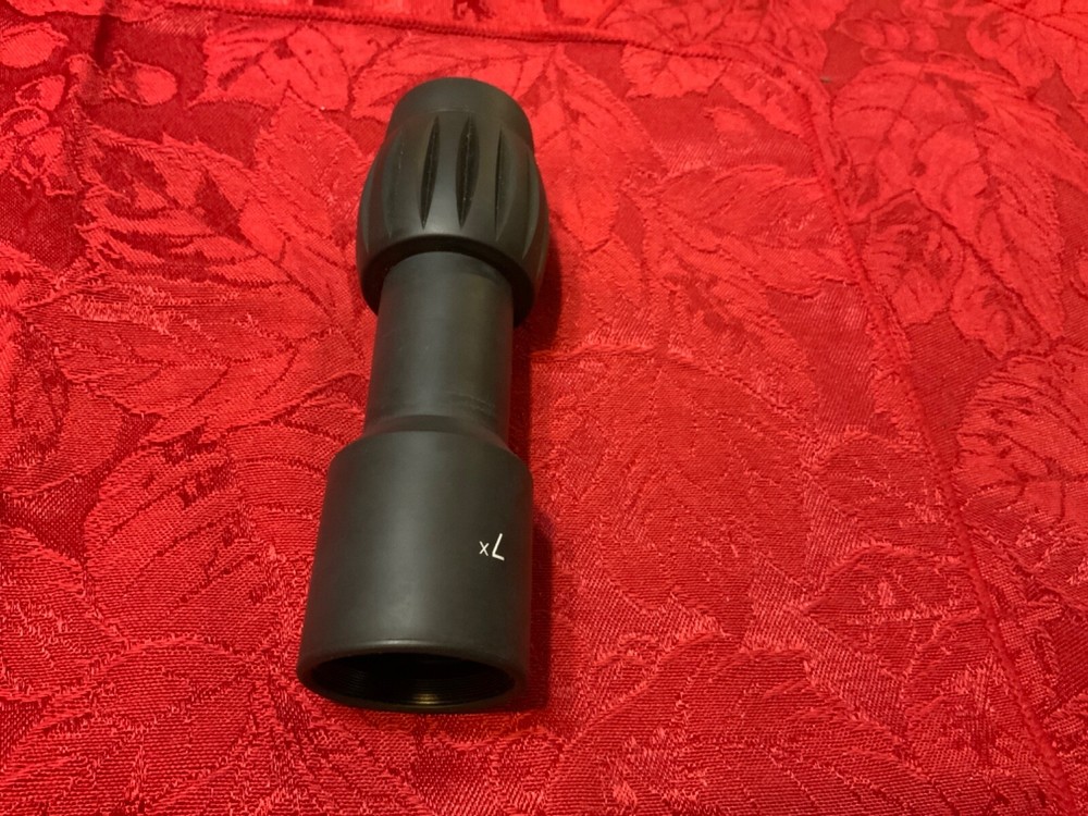 Black 7x spotting scope, no case.