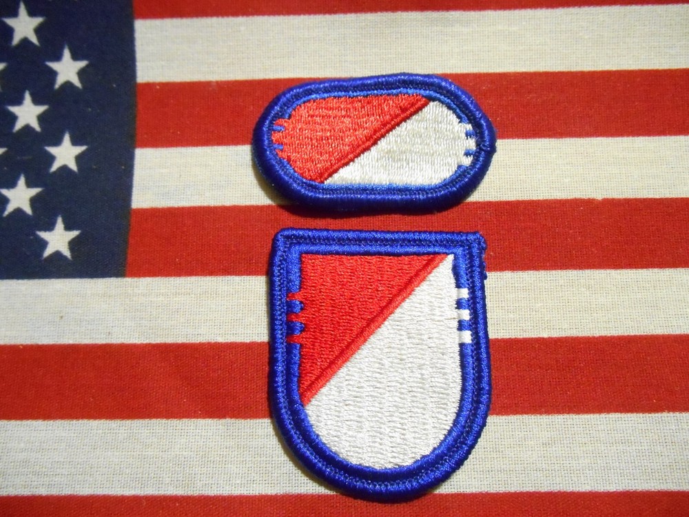 73rd Cavalry Regiment 3rd Squadron Airborne Beret Flash & Para Oval Patch m/e