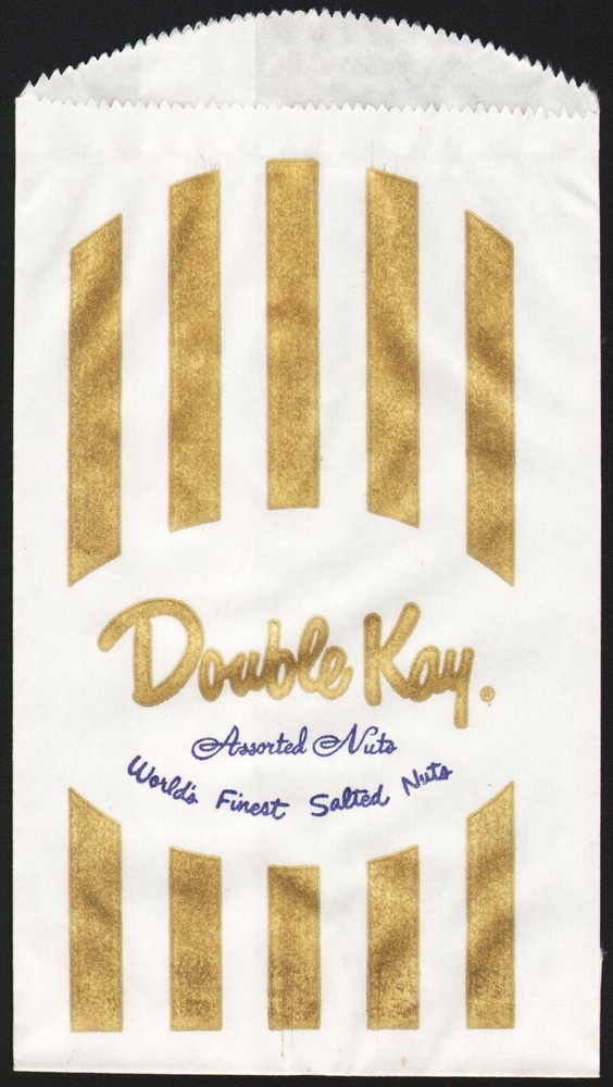 Vintage bag DOUBLE KAY Assorted Nuts dated 1963 small Kelling Chicago n-mint