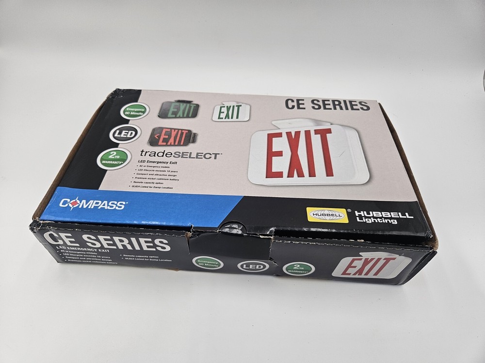 Hubbell Lighting CE Series LED Emergency Exit Light New