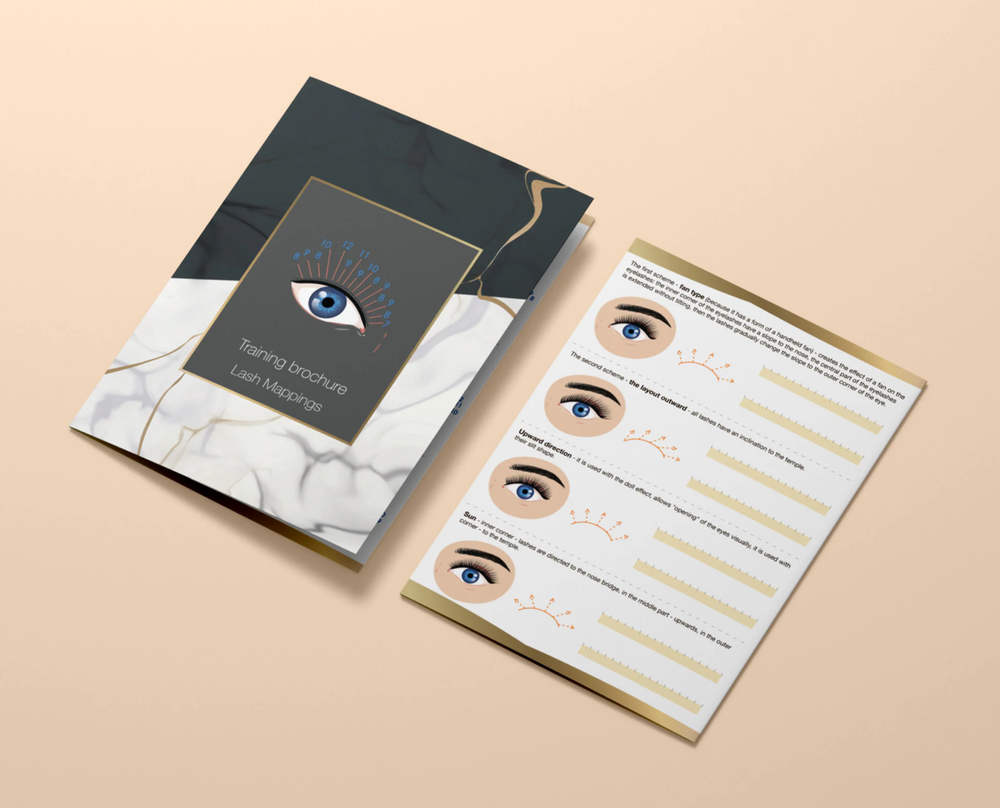 Lash Mapping Sheets, Eyelash Extension Mappings Guide, Lash Styles Training
